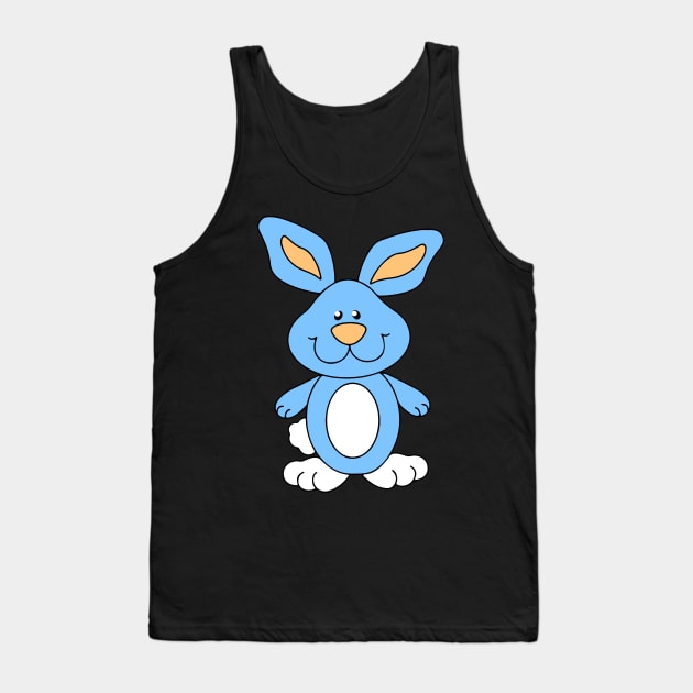 Sweet Blue Bunny Tank Top by Dominic Becker